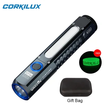 CORKILUX TYPE-C USB Акумулаторна Батерия 5000 ма 21700 EDC Led Фенерче Магнитен Опашката COB Страничната Работен Фенер С Подарък чанта