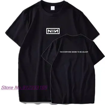 Тениска Nine Inch Nails Албум Not the Actual Events Песни Скъп Свят Тениска Да, Изглежда, всички Спят Тениски от 100% Памук