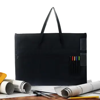 Художествена чанта за консумативи с голям капацитет, калъф за художествени материали, черна чанта за художествени творби на художника, водоустойчив за рисуване на миниатюри, живопис