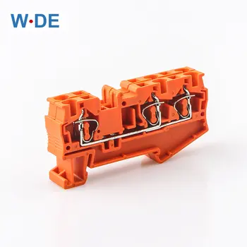 10шт Клеммные подложки на Din-шина ST-4-TWIN Orange Конектори Електрическа Инсталация на бутални Тип Трехжильные Клеммные Подложки