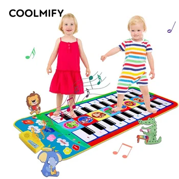 Детско музикално пиано, танцов детски игри мат, инструменти, музикален мат, детска клавиатура, килим, забавни играчки за бебета