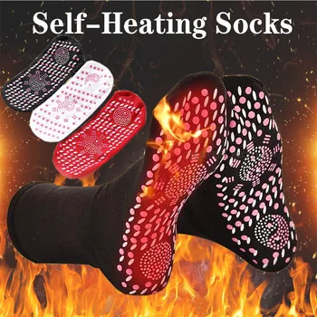Магнитни чорапи унисекс, самонагревающиеся чорапи за здравето, турмалиновая магнитна терапия, удобни и дишащи масажор за крака, топъл
