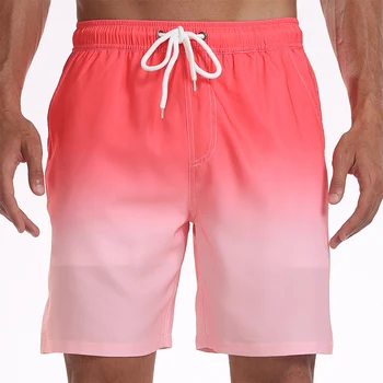Мъжки бански, къси панталони за мъже, летни шорти-боксерки, плажни шорти, променящи цвета, нови спортни къси панталони