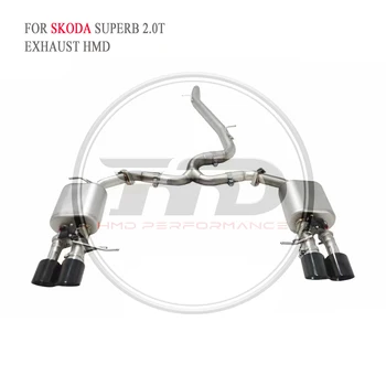 Изпускателна система за HMD на Изпускателния клапан от неръждаема стомана за Skoda Superb 2.0 T 4WD Catback повишаване на производителността