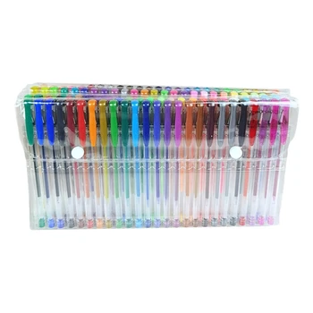 Гел химикалки за възрастни, книжки за оцветяване, 100 бр., набор от цветни гелевых на химикалки, маркери за рисуване