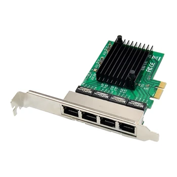 Мрежова карта PCIE PCI-E X1 4-портов адаптер мрежова карта на сървъра Gigabit Ethernet за рутер Love Fast Sea Spider РОС Soft