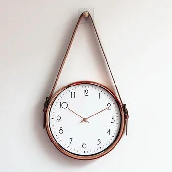 Европейските творчески стенни часовници Тиха хол Модерни прости стенен кварцов часовник от скандинавски метал, за украса на дома веранда