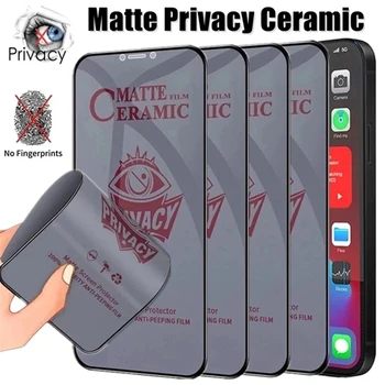 1-4 бр. matte керамични защитно фолио за iPhone 13 12 11 14 PRO MAX, антишпионская фолио за iPhone 15 7 8 14 Plus X XR XS MAX