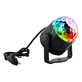 USB-живописна RGB лампа, въртяща се диско-DJ за парти, магически топка, стробоскоп, led проектор, стробоскопическая лампа, звук за домашна коледа шоу KTV, активен звук