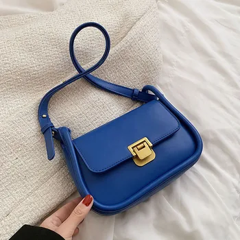 Луксозна марка Klein, синя чанта през рамо за жени, модерен дизайн, женствена чанта през рамо дамски чанти и портфейли, на новост