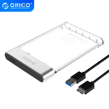 ORICO 2,5-инчов HDD/SSD SATA към USB 3.0 Калъф за твърдия диск, Инструмент за Свободно 6 Gbit/с UASP Поддръжка Калъф За твърд диск, Кутия Прозрачна Добави Метален знак