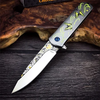 Висококачествен сгъваем джобен нож с флиппером CM83 8cr13mov, нож от неръждаема стомана, инструмент за оцеляване в сражение в открито с клипс