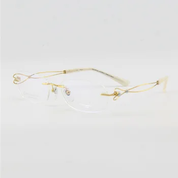 Лек оптичен японски дизайн, титановая линия, дамски слънчеви очила Charmen * t, предписани лещи, рамки за очила XL2064