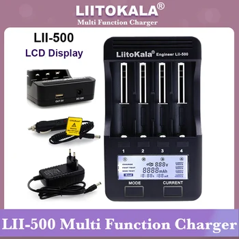 LiitoKala lii500 LCD зарядно устройство за 3,7 В 18650 26650 18500 18640 Цилиндрични литиеви Батерии, 1,2 НА AA AAA NiMH, Зарядно Устройство