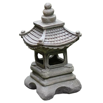 2X Украса на двора в японски стил, слънчева лампа от смола, разкошен осветление, ландшафтни тела Дзен, украса за дома, промоция градинарство