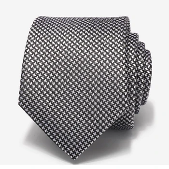 Класически Бизнес Вратовръзка в Клетка за Мъже 2021 Дизайнерска Марка на Високо Качество на Сребърен 7 см Вратовръзка Джентълмен Рокля, Костюм и Подарък Кутия