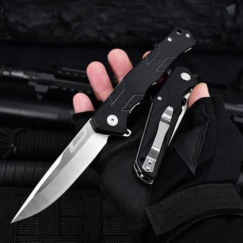 Висококачествен сгъваем джобен нож на улицата с нож D2 и дръжка G10, за лов, оцеляване, тактически къмпинг, плодови ножове EDC Tools