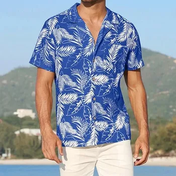 Хавайски нови ретро-ризи на 2023 година, блузи с къс ръкав, графична мъжки луксозни дрехи за почивка на плажа, ежедневни облекла оверсайз, Reserva D