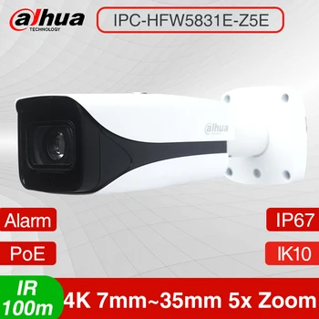 Dahua 8-МЕГАПИКСЕЛОВА Камера за видеонаблюдение 4K IPC-HFW5831E-Z5E ePoE IR 100m 5x zoom IP67 IK10 WDR IR Bullet Водоустойчива Външна Мрежова Камера