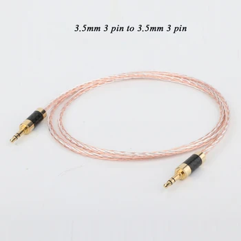 Цельнокроеный OCC меден кабел Aux жак 3,5 мм стерео аудио кабел между фоно свещи за КОМПЮТЪР, iPod, MP3 за кола