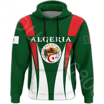 Африка регион, мъжки hoody, пуловер, ежедневни hoody, реколта hoody с принтом, алжирският hoody, стил Vertex