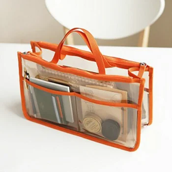 Козметични чанти Прозрачна чанта с цип от PVC, женски органайзер за грим, прозрачна чанта органайзер за съхранение на тоалетни принадлежности