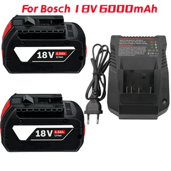 1-3PSC 18V Батерия за Bosch GBA 18V 6.0 Ah Литиева BAT609 BAT610G BAT618 BAT618G 17618-01 BAT619G BAT622 SKC181-202L + зарядно устройство