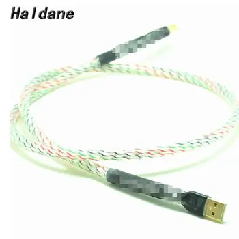 Haldane Безплатна Доставка 1 чифт USB Кабел с Високо Качество от тип A до Тип B Hifi Кабел За Предаване на данни Hifi Посеребренный екран USB Кабел За КПР