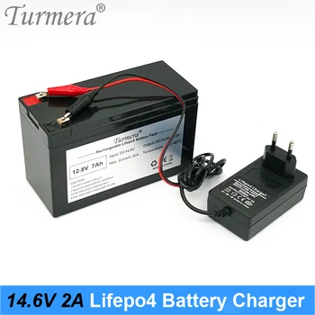 Turmera 14,6 В 2A 4S Lifepo4 Батерия Зарядно устройство DC 5,5*2,1 мм за 4 серии 12 На 12,8 В 14,4 v 18650 32650 32700 33140 Lifepo4 Батерии Прилагането на