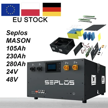 Отделението отделение SEPLOS MASON 24V 48V САМ Kit Box 16S 105Ah 230Ah 280Ah BMS БТ APP CAN RS485 към инвертору EVE 280Ah CATL304 LiFePO4
