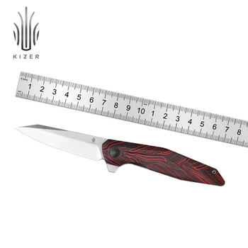 Сгъваем нож Kizer Spot V3620C1 2023 Новата дръжка G10 с дамасским дизайн, висококачествен ловен нож със стоманени остриета 154 см