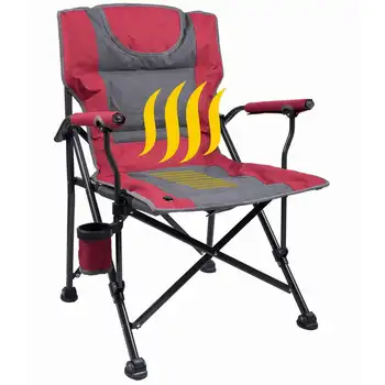 Джобно туристически стол с подгряване - /сив - Отлично подходящ за къмпинг, спорт и плажа
