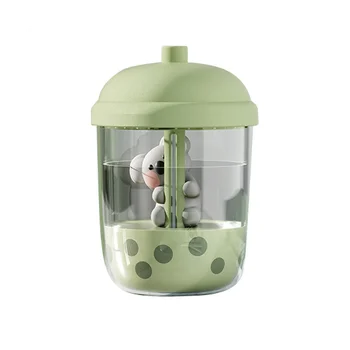 1 бр., нова хубава чаша за чай с мляко, Коала, овлажнител за въздух с високо запотеваемостью, домакински малък преносим настолен USB мини парфюм, зелен