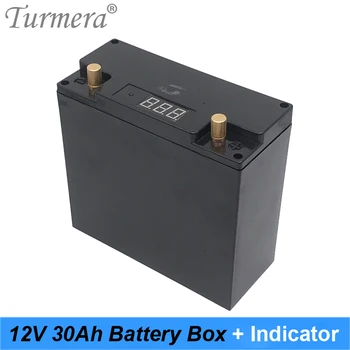 Turmera 12V 30A Отделението блок Кутия за съхранение с дисплей напрежение Може да Вграждат 48 бр 18650 акумулаторна Батерия за ups
