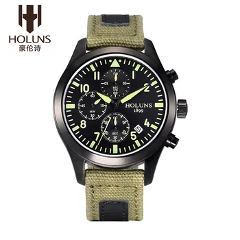 Holuns мъжки ежедневни бизнес многофункционални светлинен часовник е водоустойчив кварцов ръчен часовник мъжки часовник