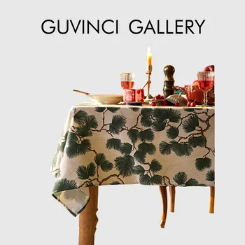 Колекция GUVINCI Oriental, декоративна покривка от японски бор, луксозна текстура от памук и лен, реколта художествена покривка 140x240
