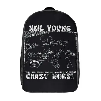 Neil Young Crazy Horse Нийл Йънг, здрав, стегнат руло одеяла, 17-инчов раница на рамо, реколта спортни принадлежности по-високо качество