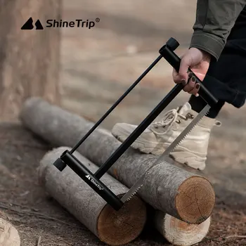 Сгъваема туристическа трион Преносими сменяеми остри ръчни триони от неръждаема стомана, туристически инструменти за оцеляването на EDC за рязане на дърво
