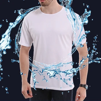 № 2 A2167 Креативна гидрофобная анти-мръсна водоустойчив однотонная мъжки t-shirt, мек къс ръкав, быстросохнущий топ, дишащи дрехи