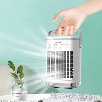 Преносими климатици, охлаждащ вентилатор, мобилен мини-климатик студен въздух, преносим изпаряване тенис на овлажнител Mini USB