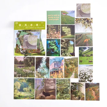 40 бр. /опаковане., етикети от зелена декоративна хартия 