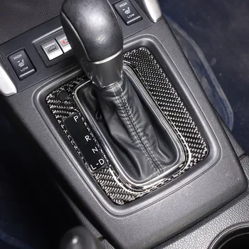 За Subaru Forester 2013 2014 2015 2016 2017 2018 Мека панел за превключване на предавките на колата е от въглеродни влакна, накладки, стикер, автомобилни аксесоари