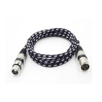 Висококачествен кабел XLR микрофон от мъжа към жената XLR, миксер, усилвател, аудиолиния, професионална настройка