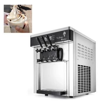 110/220 В Търговски настолна машина за приготвяне на мек сладолед, пролет конус машина за приготвяне на сладолед 20-28 л/ч