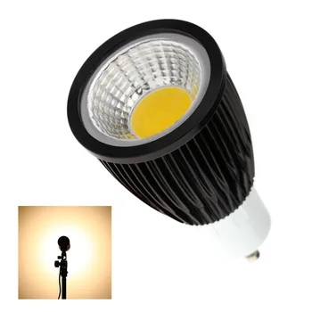 10шт GU10 7W COB led прожектор, лампа энергосберегающая висока яркост топъл бял черен 85-265 В Пряка доставка
