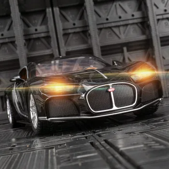 1:24 Модел на спортен автомобил от сплав Bugatti Atlantic, която е Изработена по поръчка, Метална Играчка Състезателни Превозни Средства, Имитация на Звук и Светлина, Детска Играчка За Подарък