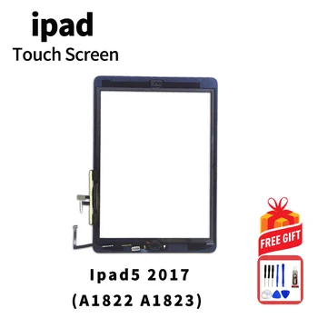 Сензорен екран за iPad 5 2017 A1822 A1823 сензорен екран IC кабел LCD дисплей външен дигитайзер панел замени