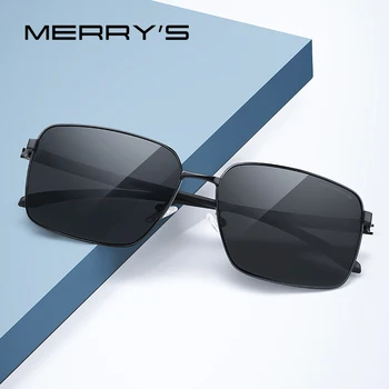 MERRYS DESIGN Мъжки Класически Луксозни Маркови Слънчеви Очила HD Поляризирани Слънчеви Очила За Шофиране, Риболов TR90 Защита на Краката UV400 S8209