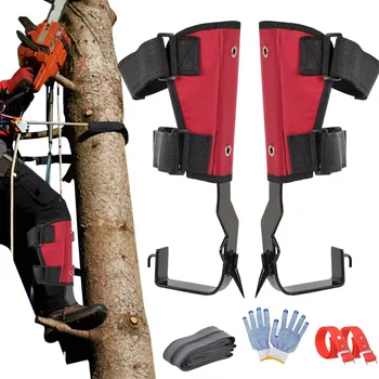 Набор от шипове, пирони за катерене, Регулируем кабел, въжета, спасителна инструмент за къмпинг, оцеляване, катерене по дървета, инструмент за лов с аксесоар за колан