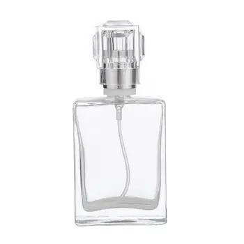 100шт Пътен квадратен кремневый спрей парфюм за еднократна употреба Стъклен празен спрей Прозрачна бутилка с капачка 30 мл LX4107